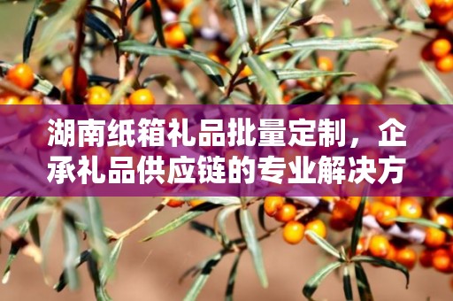 湖南纸箱礼品批量定制，企承礼品供应链的专业解决方案